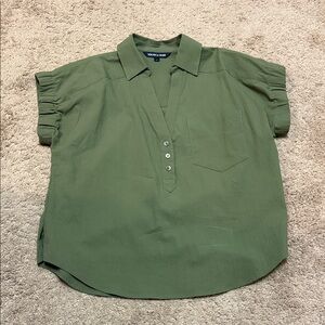 Veronica Beard Olive Green Blouse
